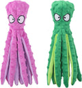 CPYOSN Juguetes chirriantes para perros, pulpo, sin relleno, juguet...