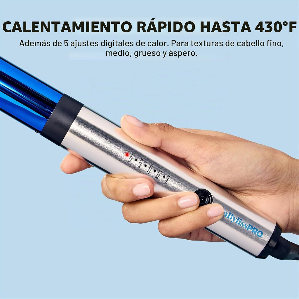 Rizador profesional BabylissPRO Nano Titanium para todo tipo de cab...