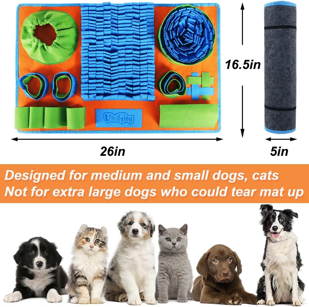 Vivifying Alfombrilla de olfateo para perros, juguete interactivo d...
