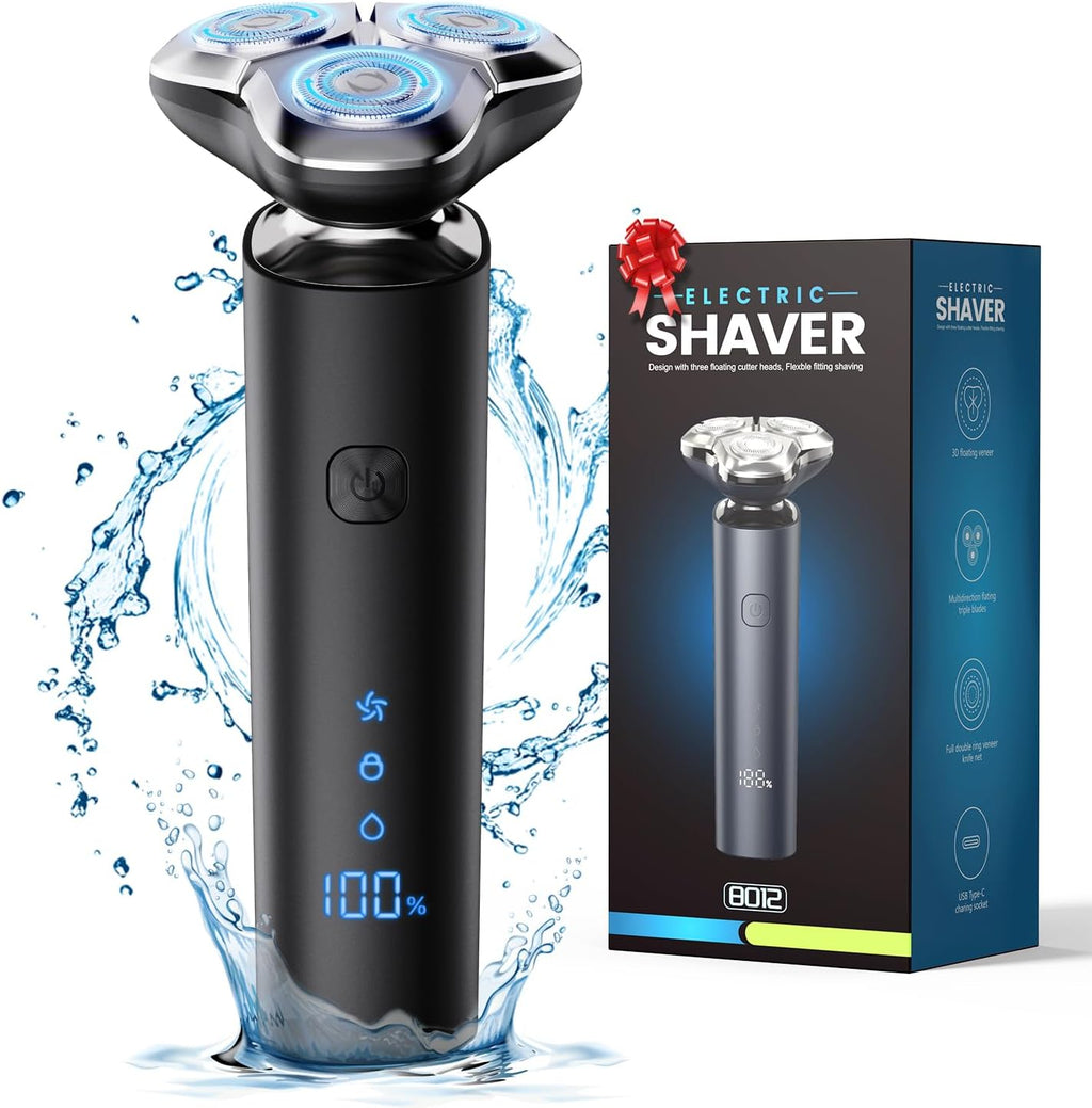 Maquinilla de afeitar eléctrica para hombres, afeitadora eléctrica...