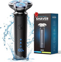 Maquinilla de afeitar eléctrica para hombres, afeitadora eléctrica...