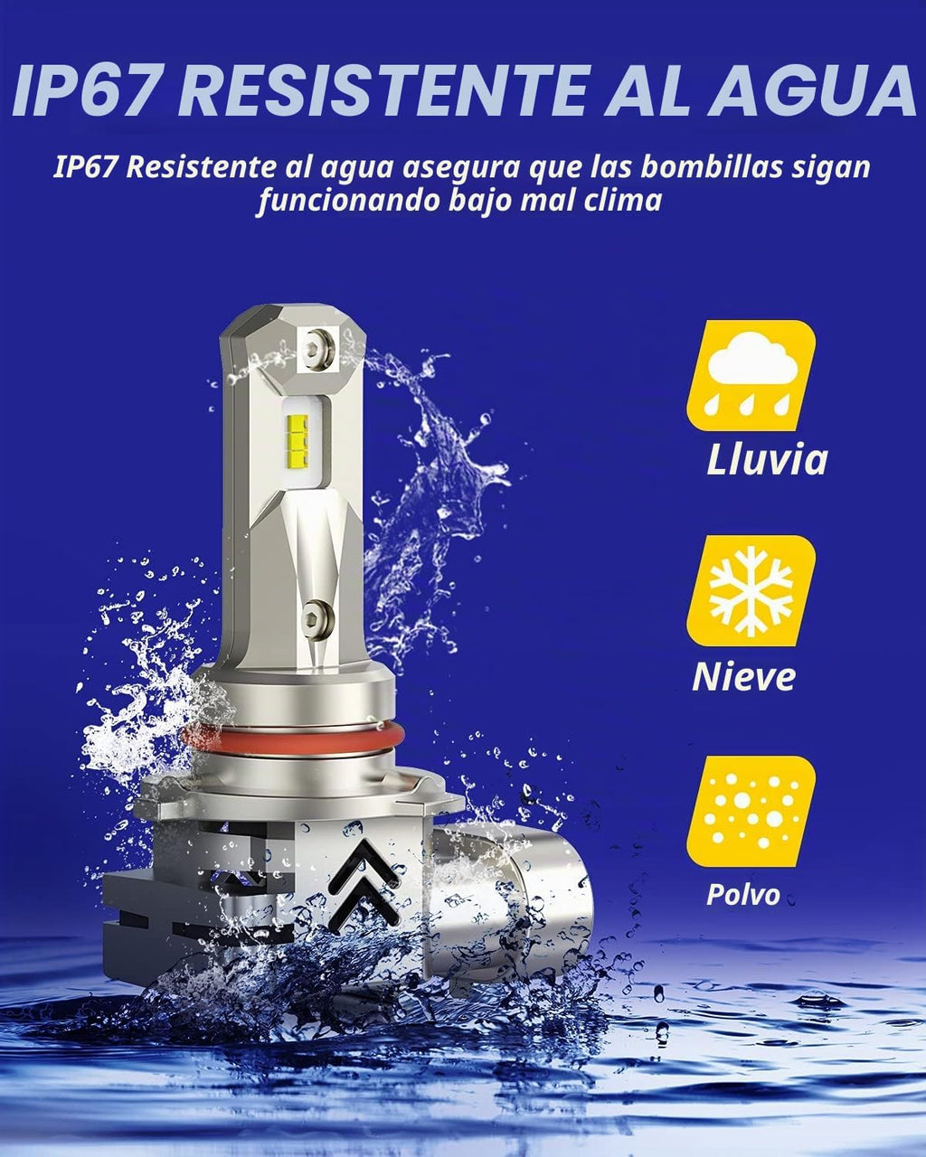 AUTOONE - Bombillas LED 9005 mejoradas de 22000 lúmenes para haz al...