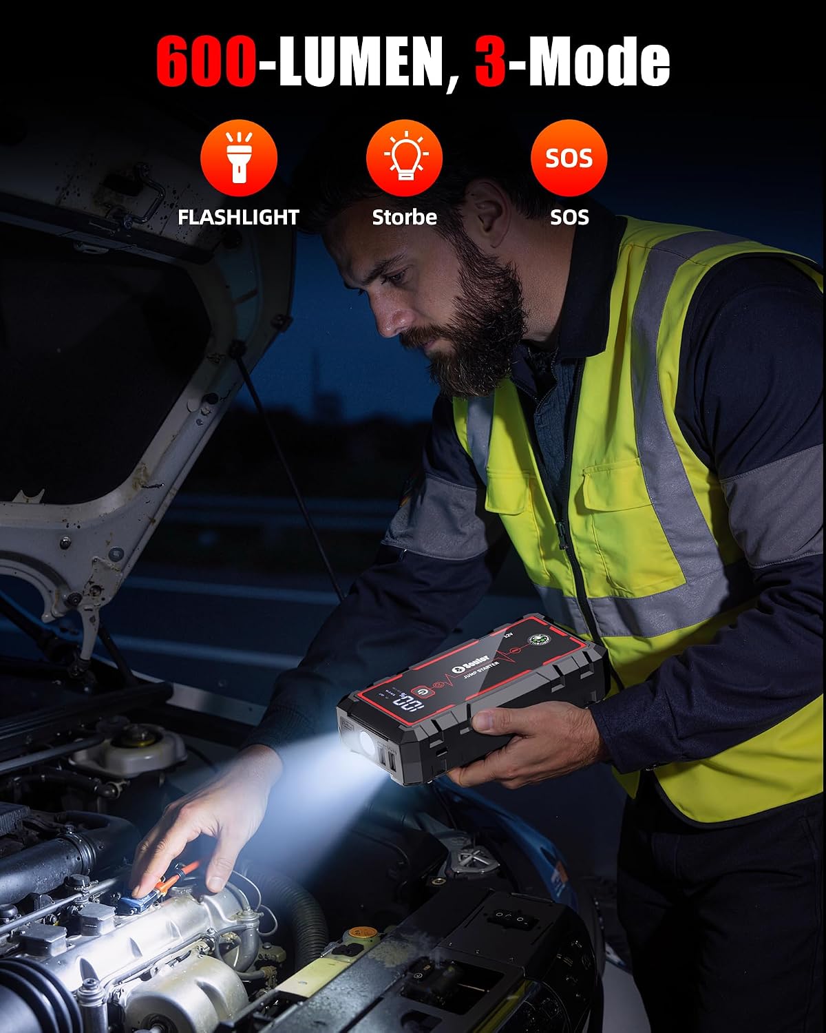 Jump Starter Battery Jumper Starter Portable Jump Box para batería...