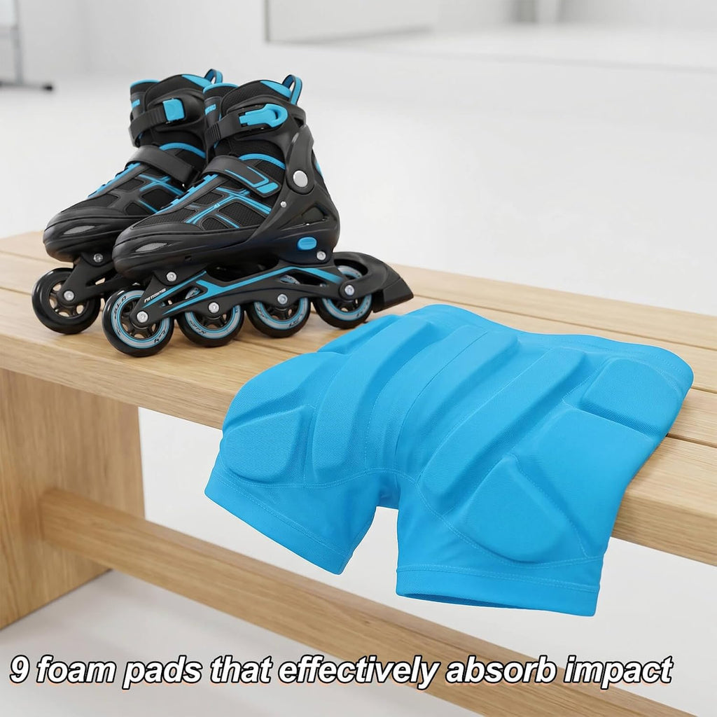 Qinermtyey Pantalones cortos protectores acolchados para niños y jó...