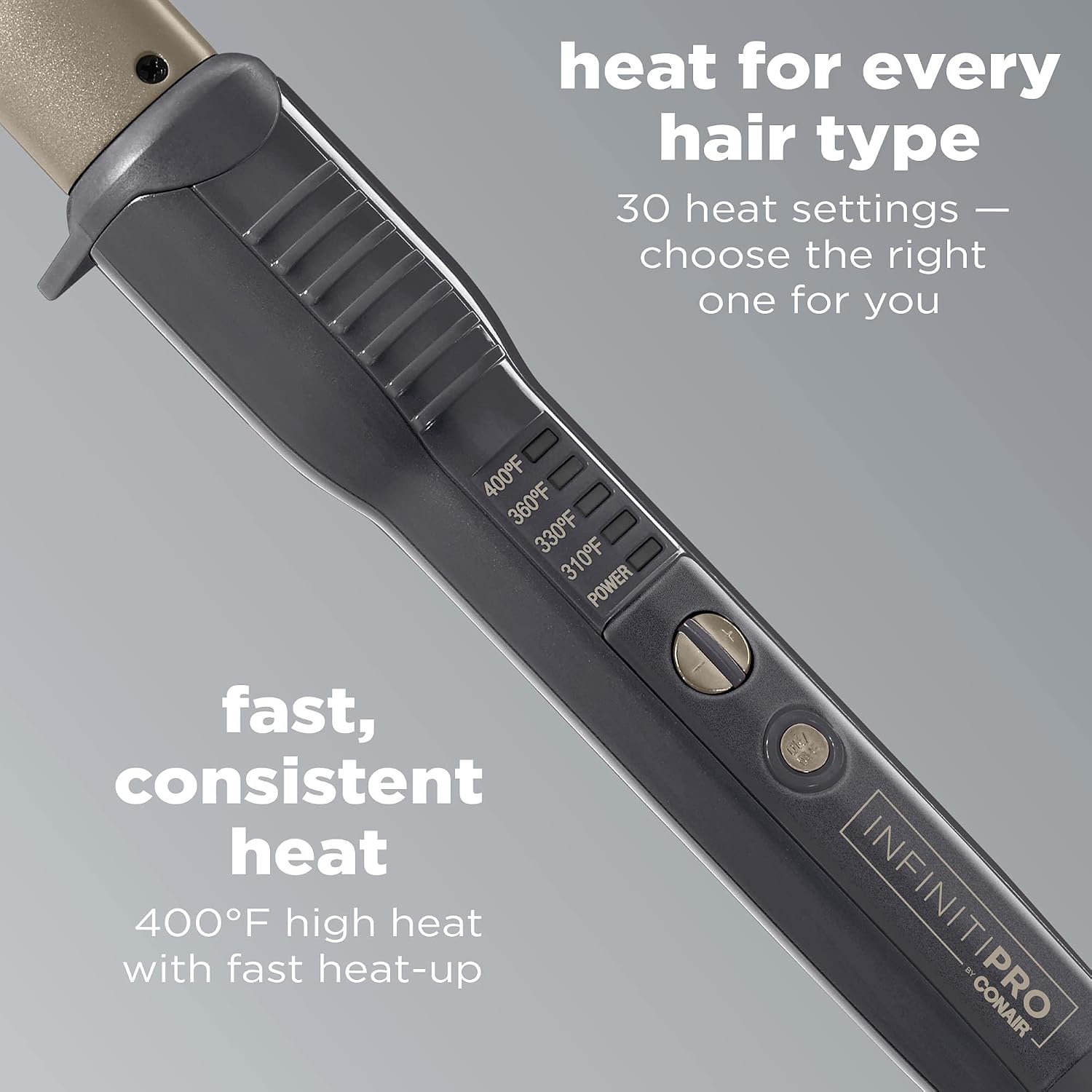 CONAIR Tourmaline INFINITIPRO Rizadora de cerámica, 1 pulgadas a 1\...