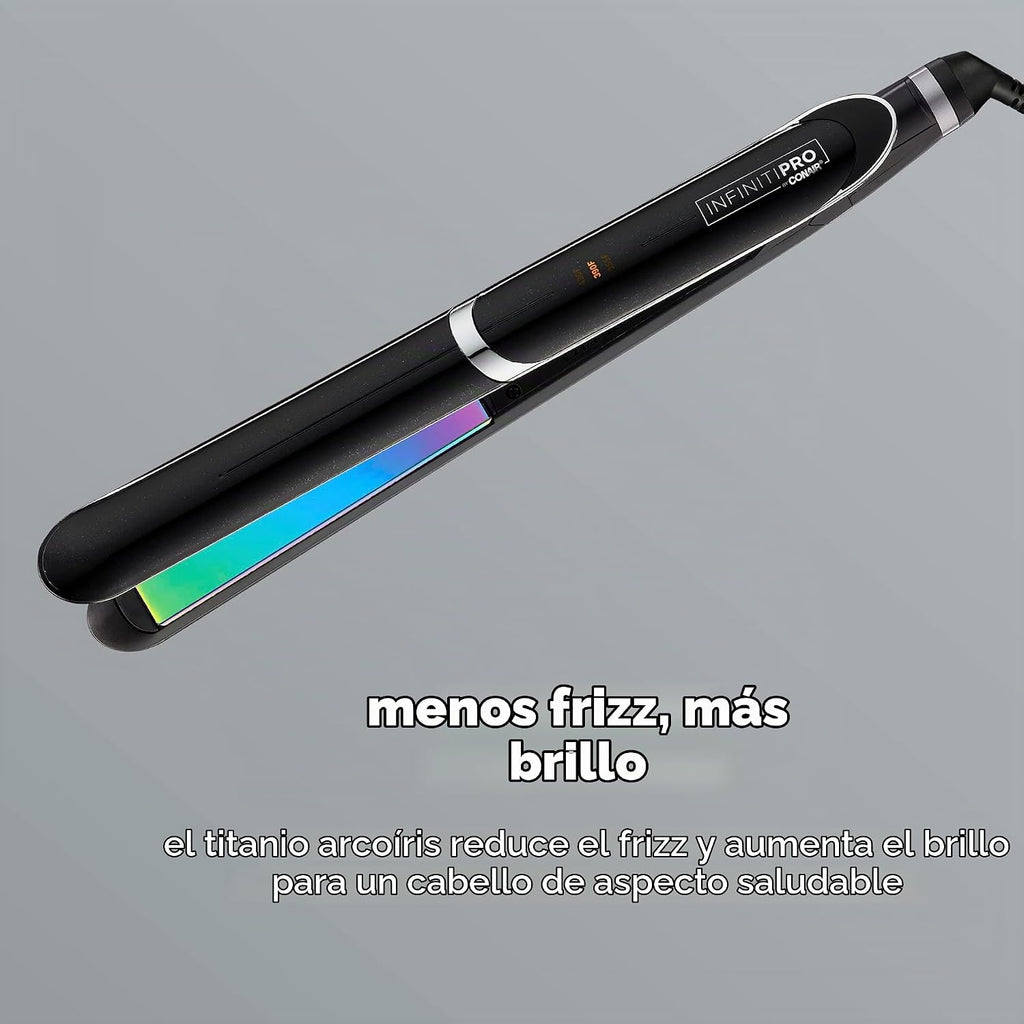 INFINITIPRO DE CONAIR - Plancha para el pelo plana de titanio arcoí...