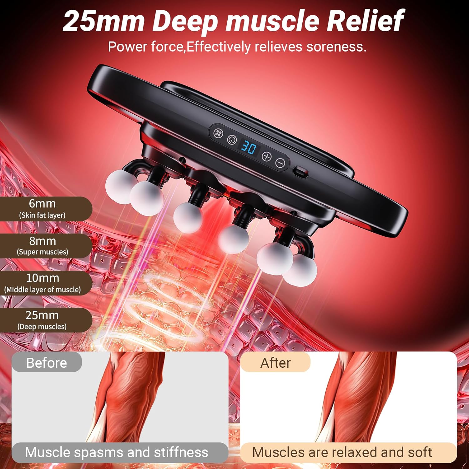 ENRIPRT 20 Head Massage Gun Deep Tissue, 2026 Upgrade Back Muscle M...