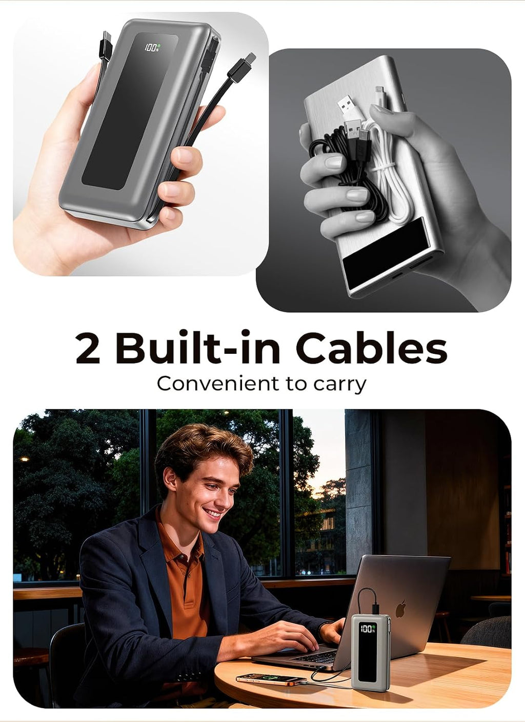 JKELAR Cargador portátil esencial de 50000 mAh para viajes, campame...