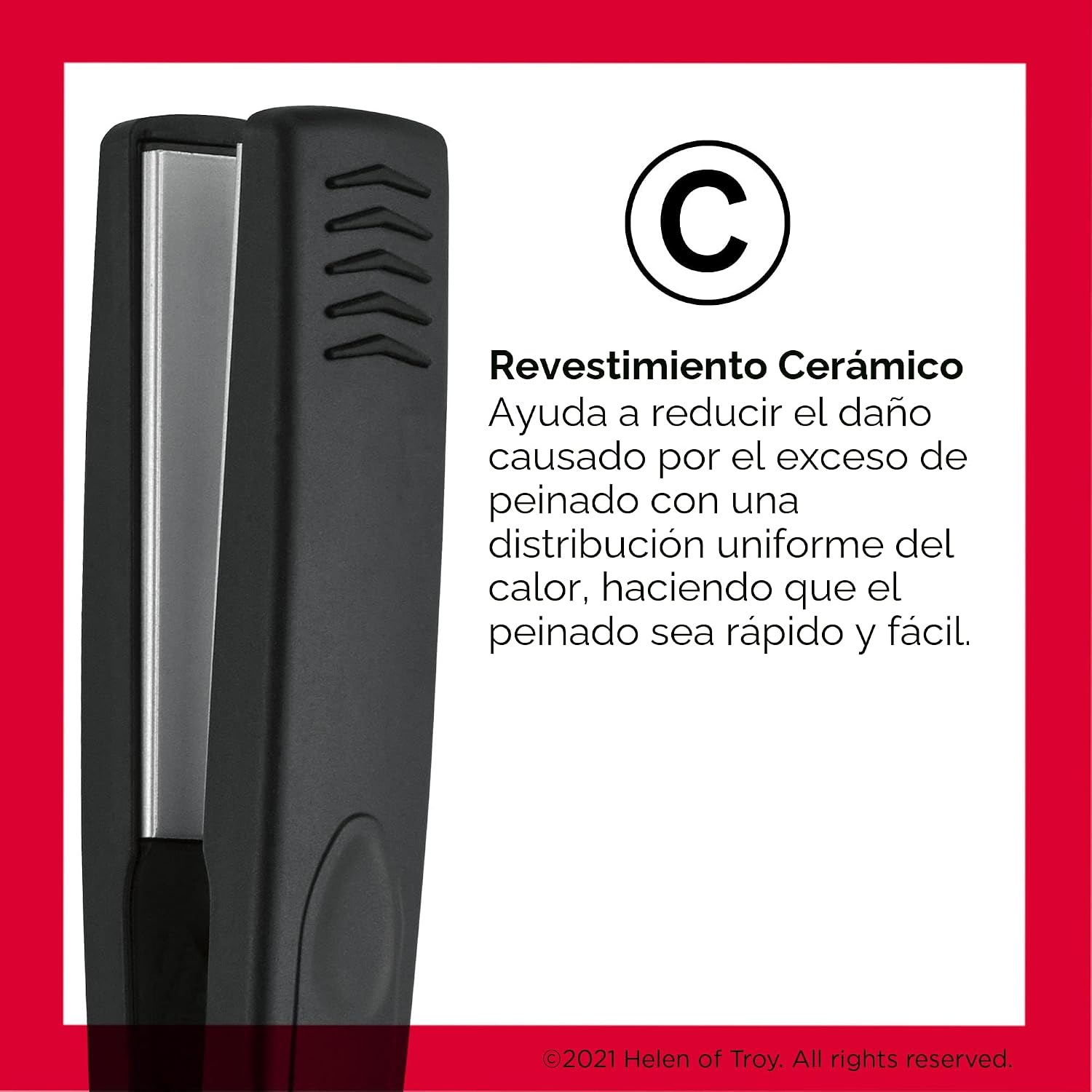 Plancha para cabello de crámica de tamaño medio Revlon Rvst2043 | R...