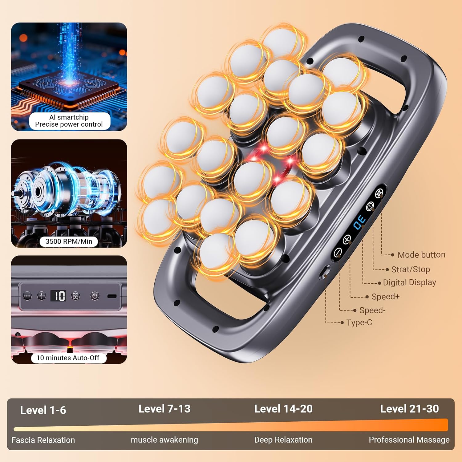 ENRIPRT 20 Head Massage Gun Deep Tissue, 2026 Upgrade Back Muscle M...