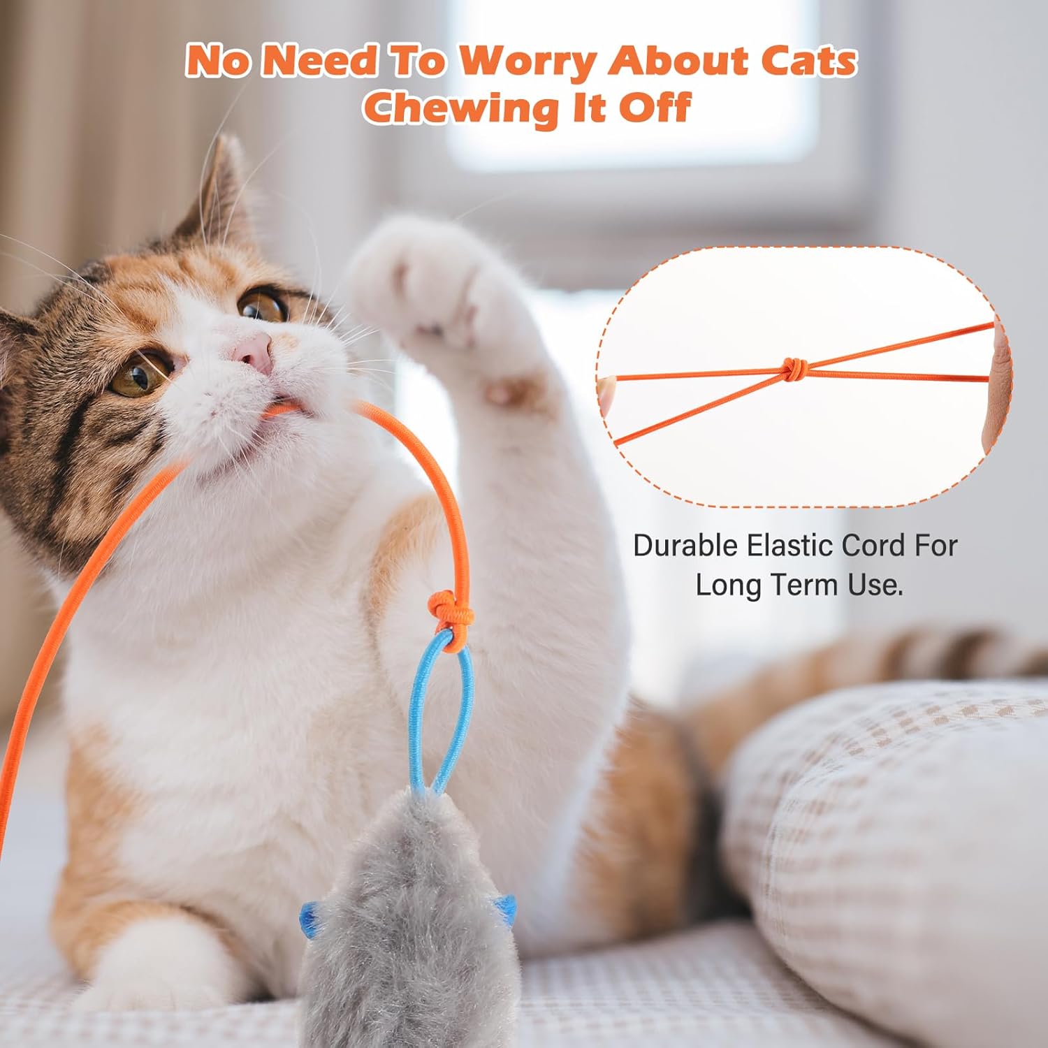 HAPPYCODE Juguete interactivo para gato, ave aleteante y teaser de...