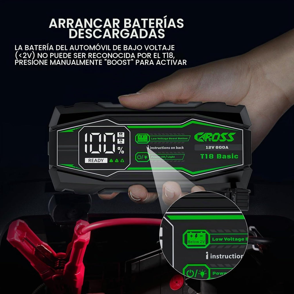 CAROSS Arrancador de batería de coche \u2013 Arrancador de salto de...