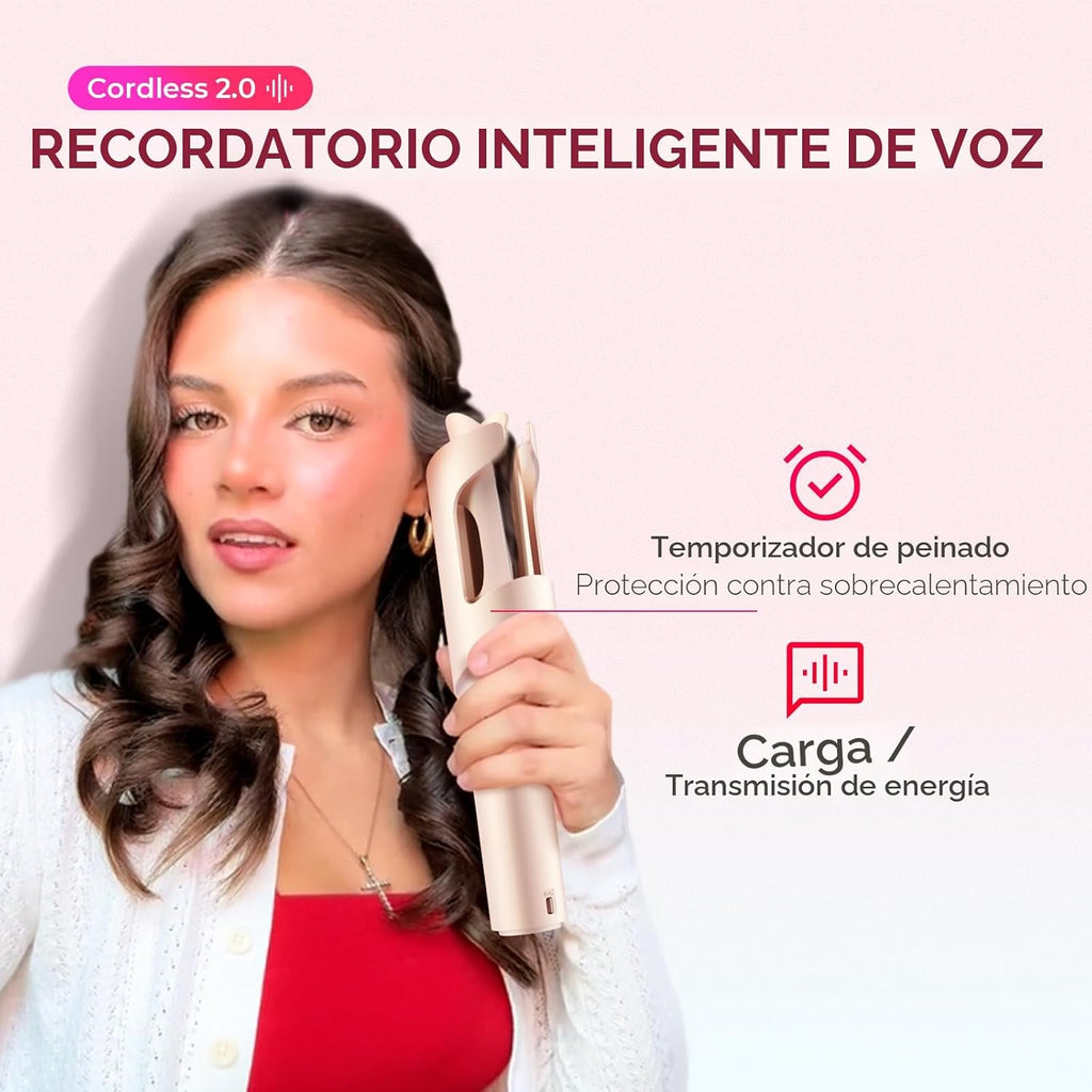 Rizador Inalámbrico Automático TYMO - TYMO CurlGo de 1 Pulgada, Riz...