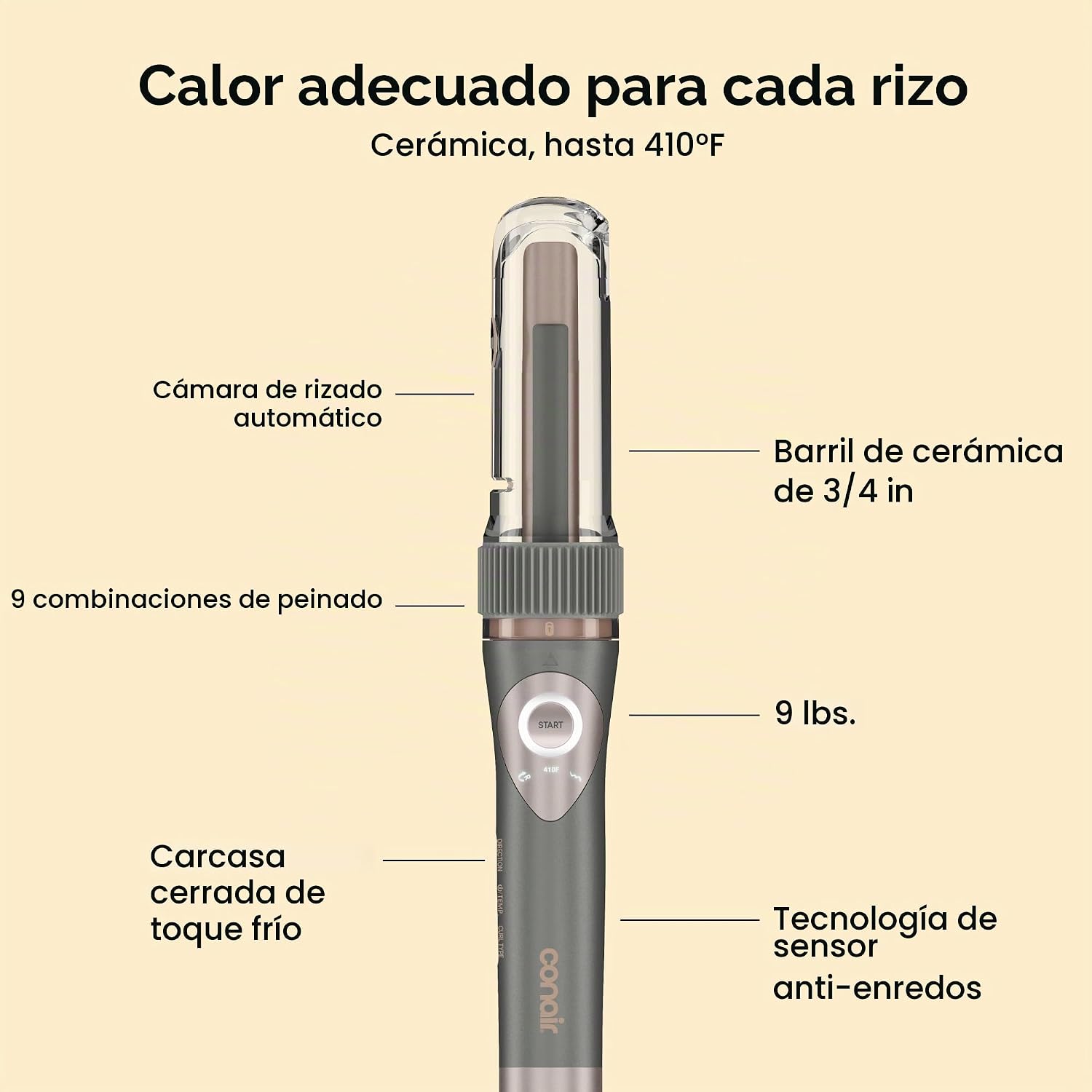 INFINITI PRO CONAIR Curl Secret Rizador Automático, Barril de Rizad...