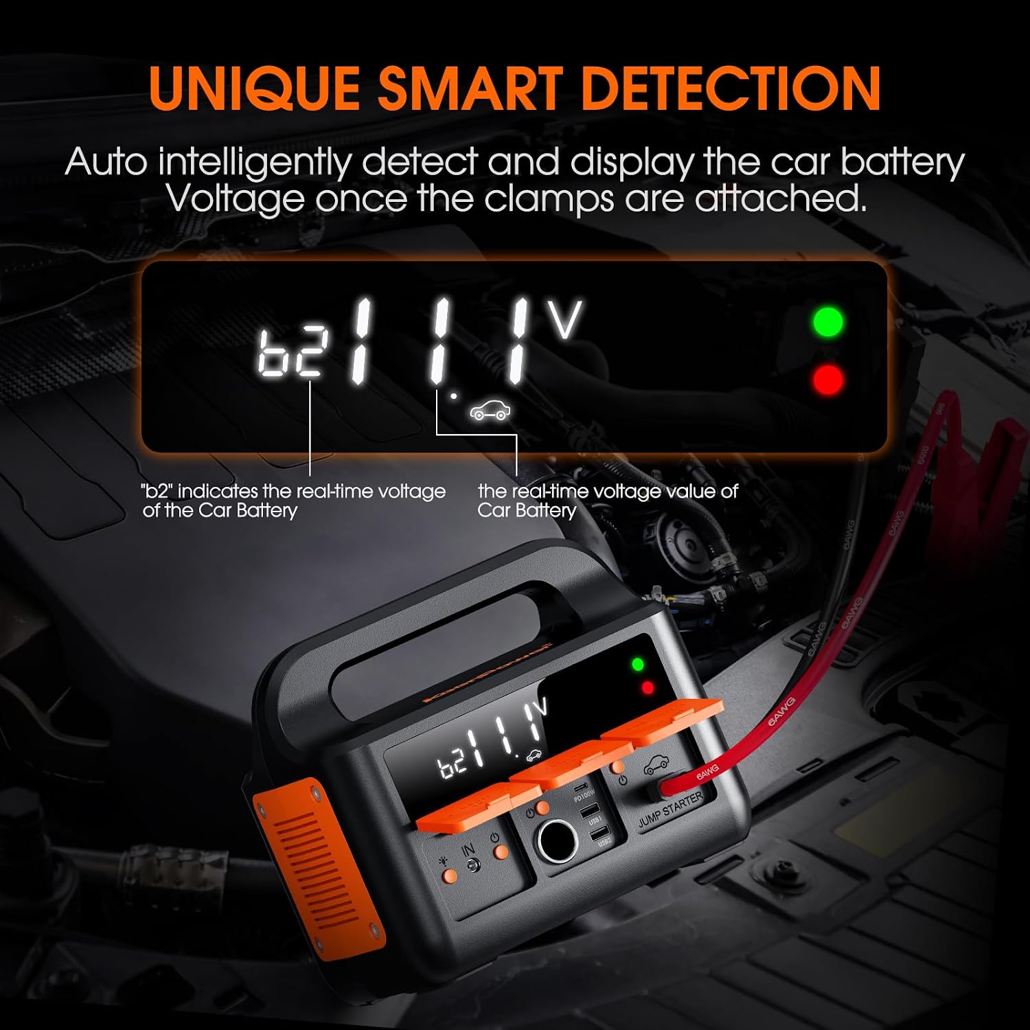 KeenPower Arrancador de 8000A LiFeMnPO4 para todos los coches de 12...