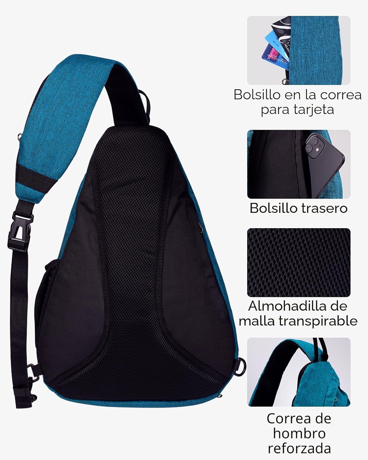 WATERFLY - Mochila con eslinga, bandolera pequeña, bolsa de hombro...