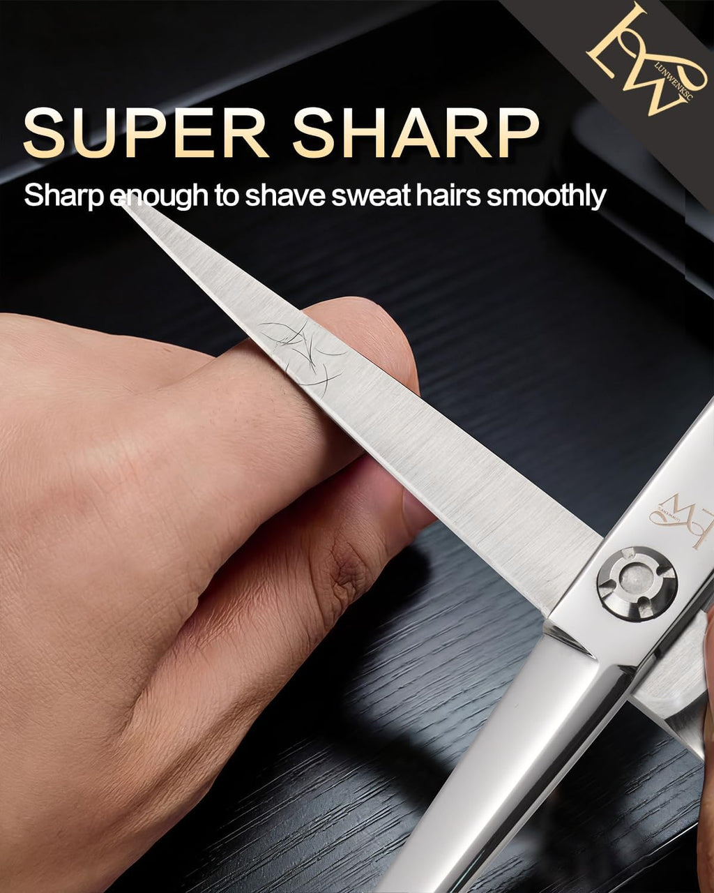 LUNWENKSC Tijeras profesionales de corte de pelo de 5.5 pulgadas, t...