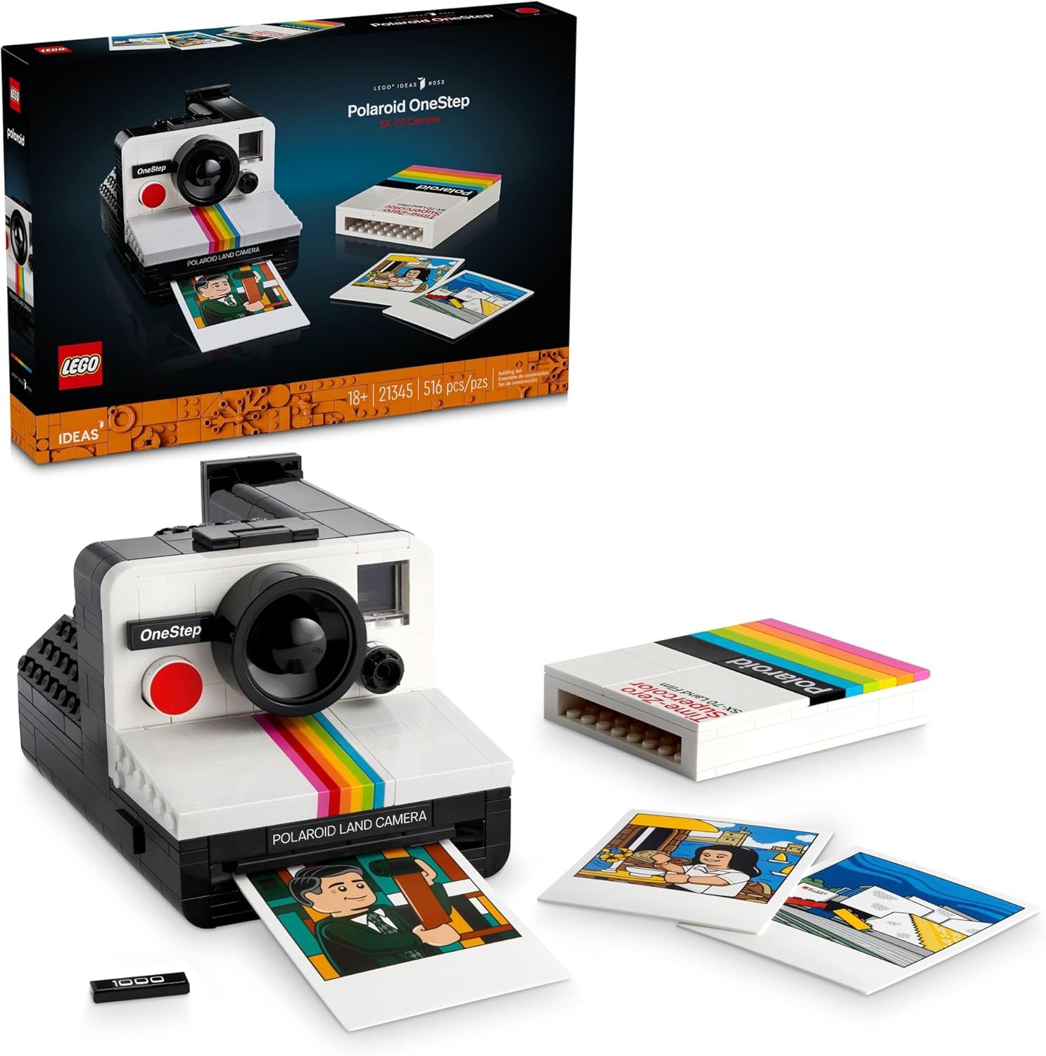 LEGO Ideas Polaroid OneStep SX-70 - Juego de construcción para adul...