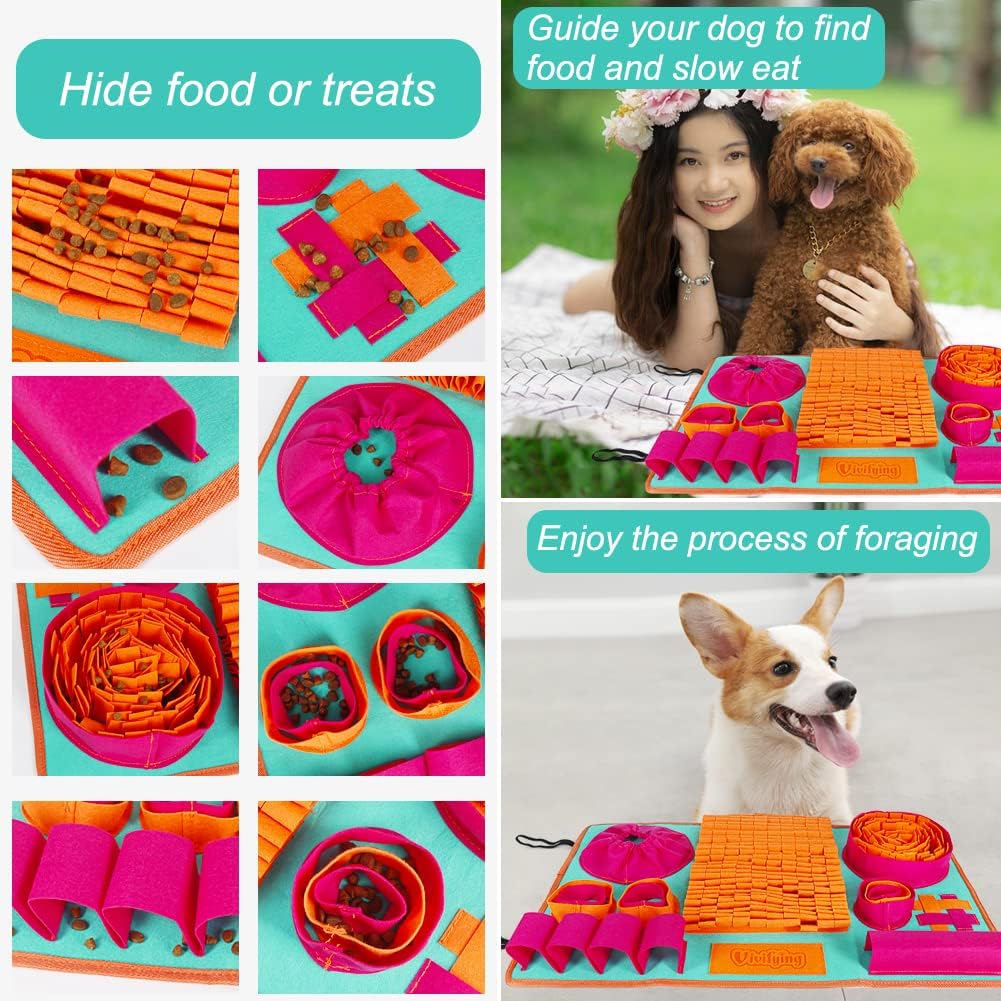 Vivifying Alfombra Olfativa para Perros, Juguetes Interactivos de E...