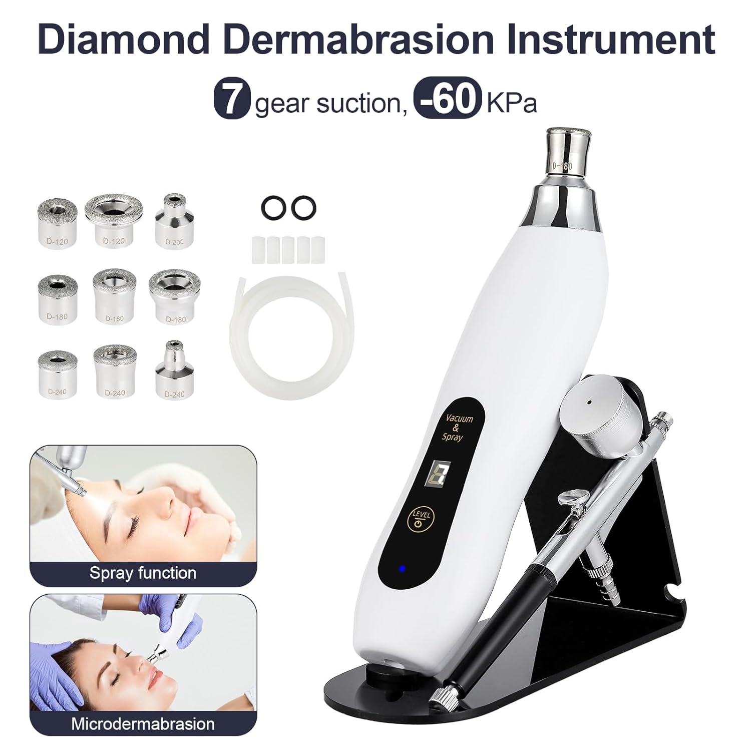 Máquina de microdermoabrasión de diamante, 7 modos de succión, máqu...