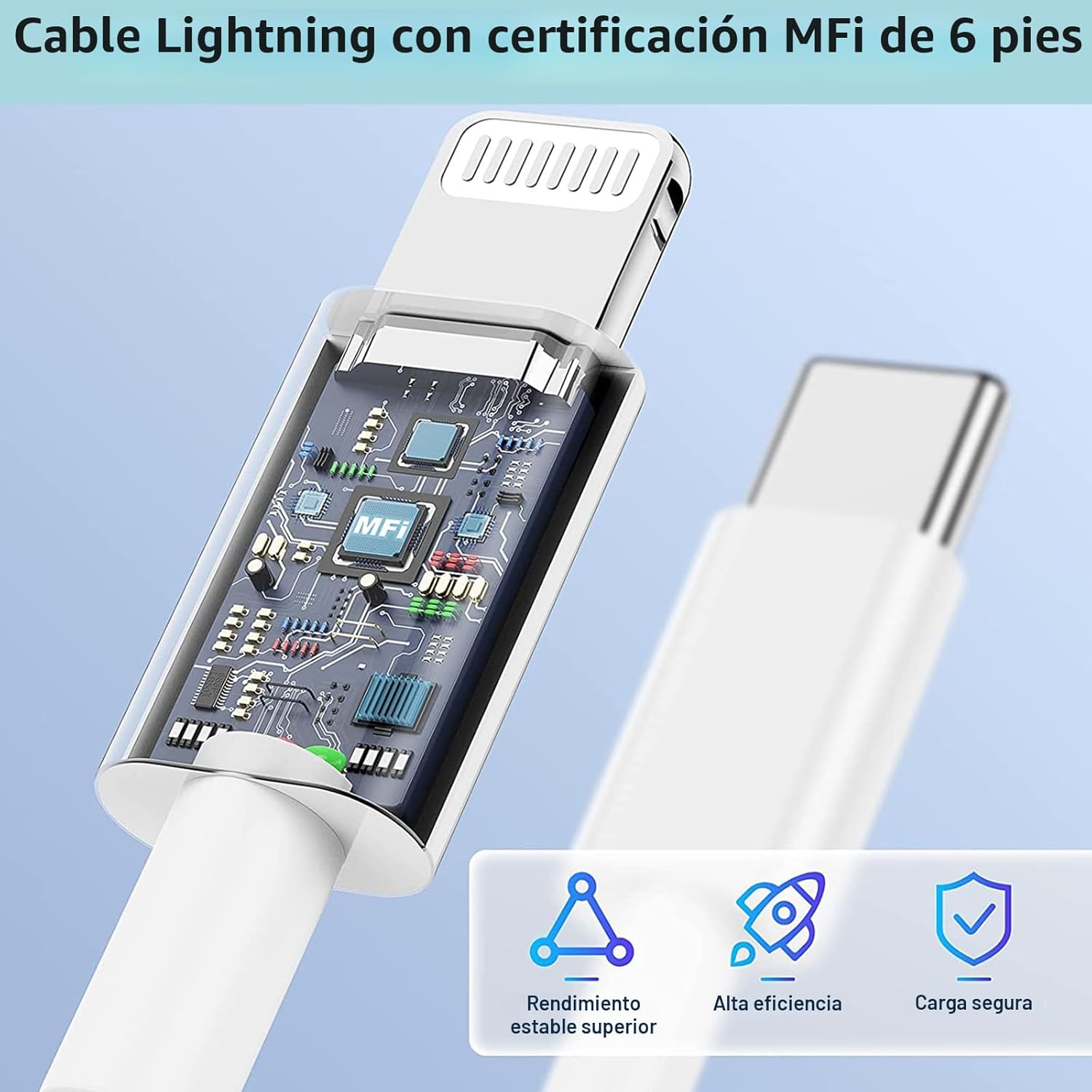 Cargador rápido para iPhone, cargador de iPhone de carga rápida, pa...