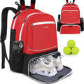 Ytonet Mochila de tenis para mujeres y hombres, 2 raquetas con bols...