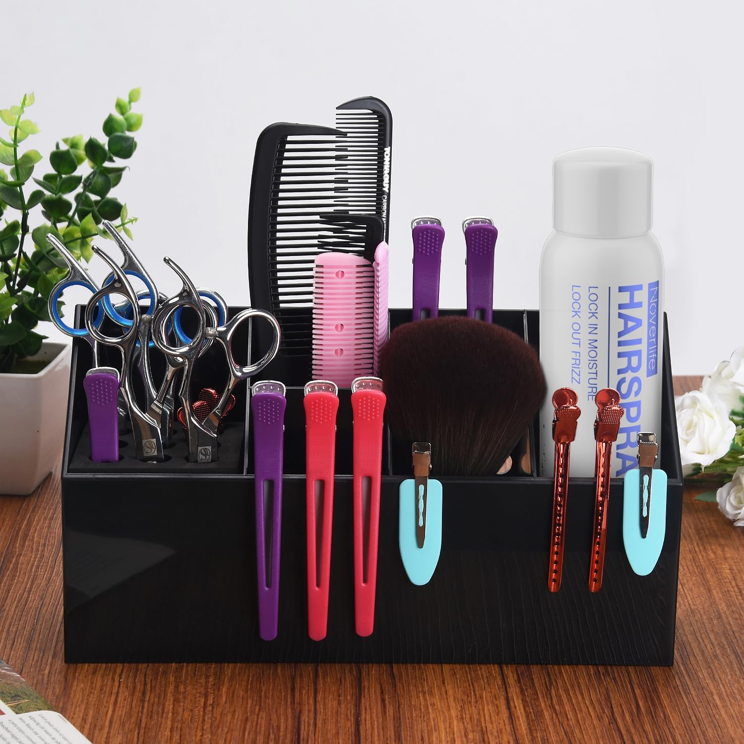 Noverlife Caja de Almacenamiento Grande para Tijeras de Cabello, So...