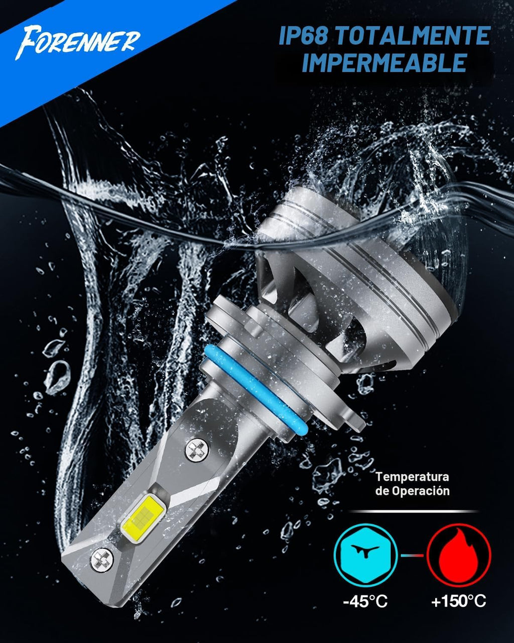 FORENNER Next-Gen 9005 9006 Bombillas Combo 100000LM Ultra Brillo 1...