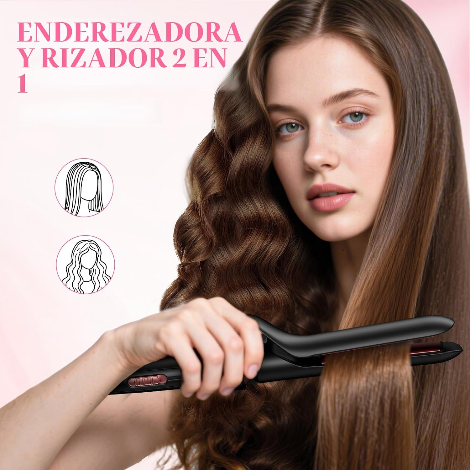 Set Ufree 7 en 1, rizador de pelo con barriles cerámicos intercambi...