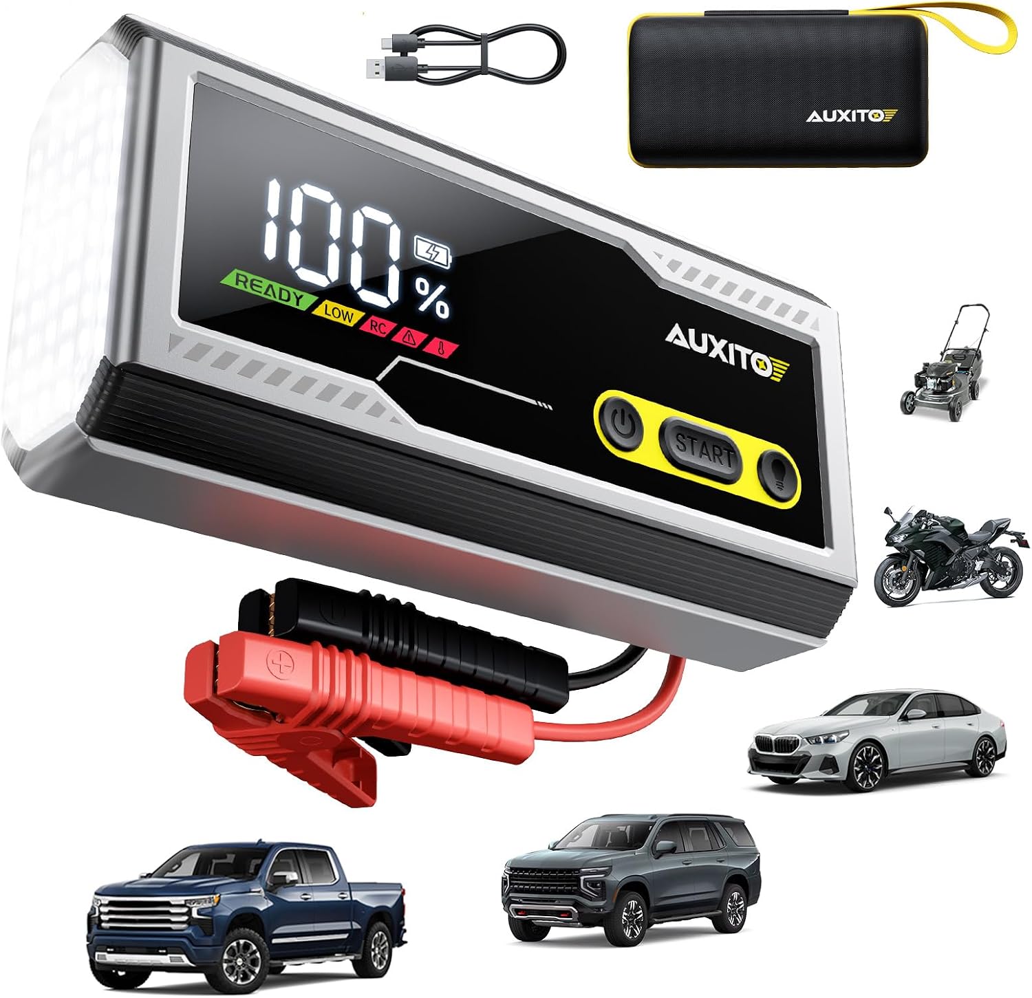 AUXITO T4 8000A portátil 12V batería de coche arrancador de salto p...