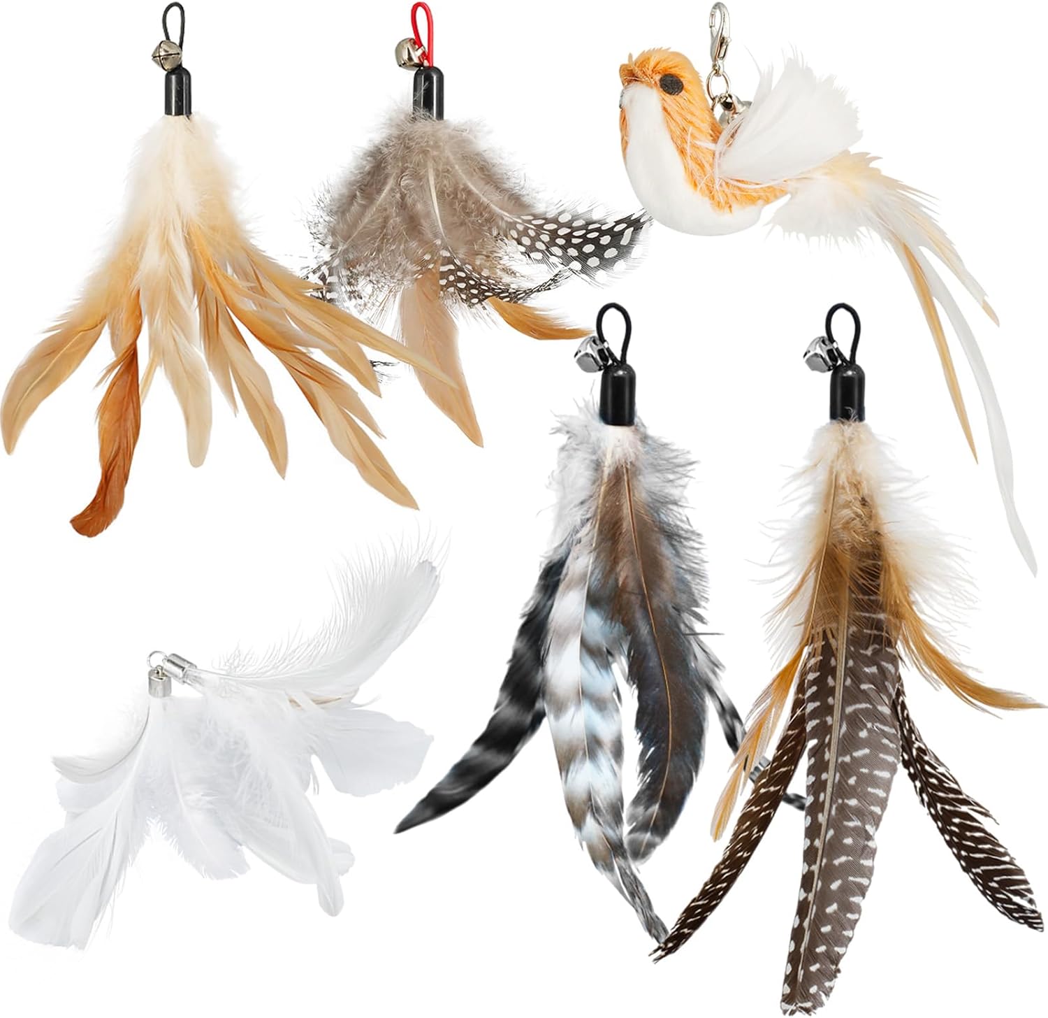 ROSAUI Juego de recambio de juguetes para gatos, 6 accesorios de re...