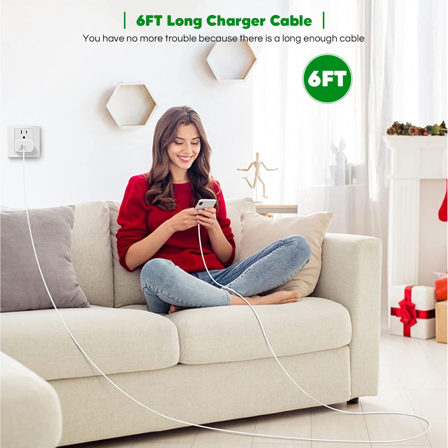 iPhone Charger Fast Charging,[Apple MFi Certified] 2 Pack Apple USB...