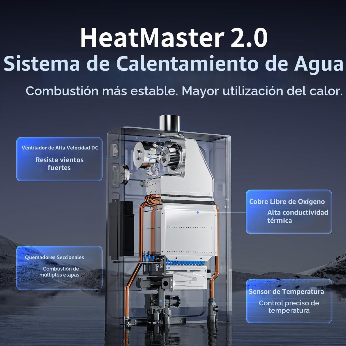Ranein Gen II Calentador de agua sin tanque de gas natural, 3.6 GPM...