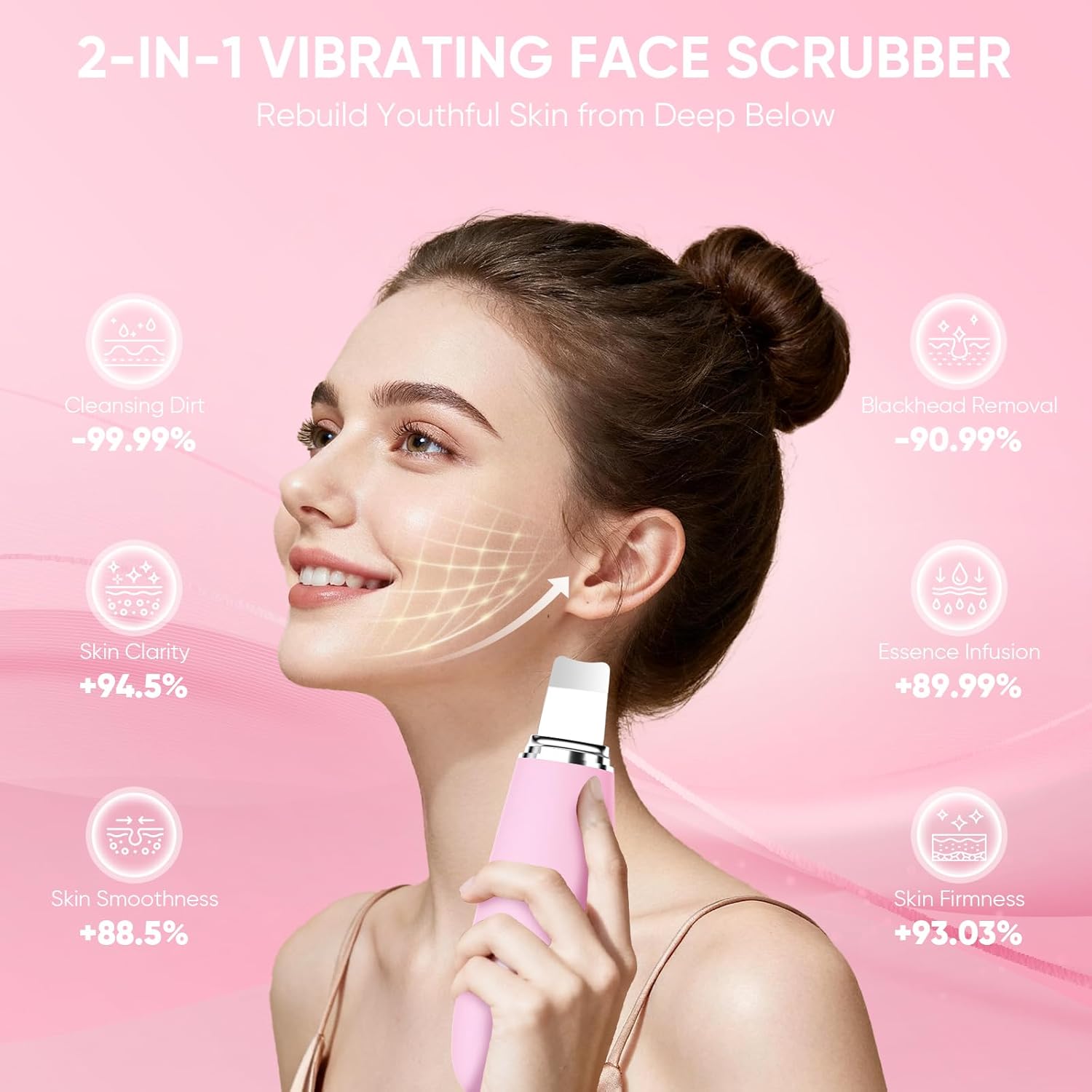 Stepcare Cepillo facial de silicona recargable 2 en 1, cepillo de l...