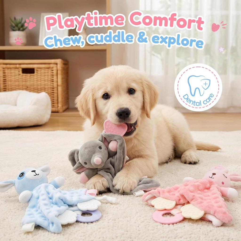 BluPup Juguetes para perros pequeños masticadores suaves – Paquete...