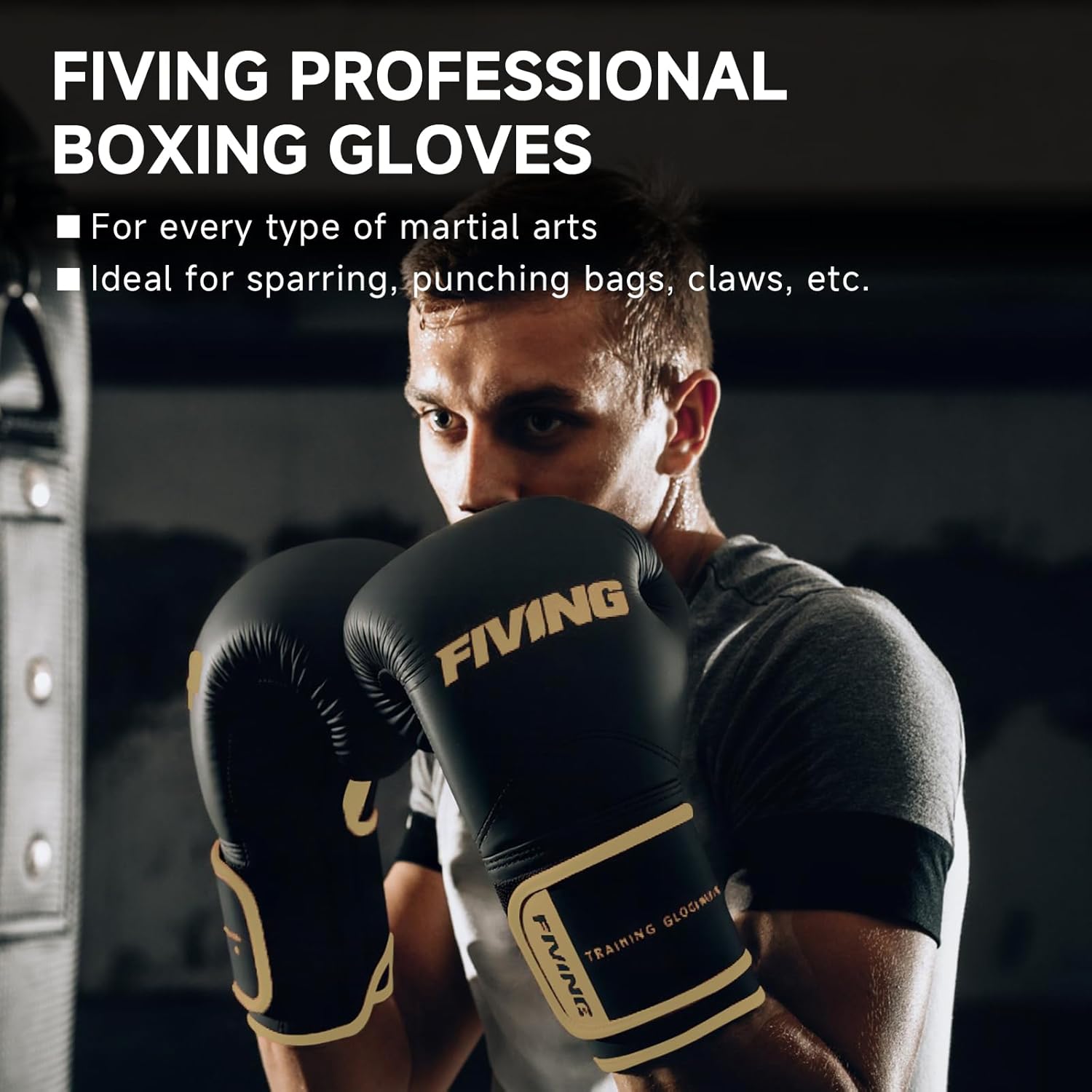 Guantes de boxeo para hombres y mujeres con envolturas de mano, gua...