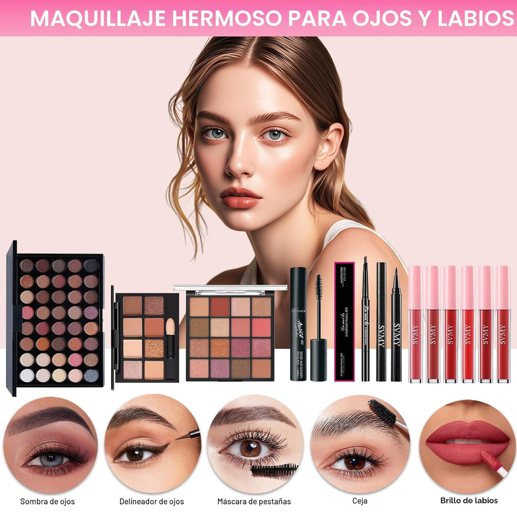 Kit completo de maquillaje todo en uno para mujeres, juegos de rega...