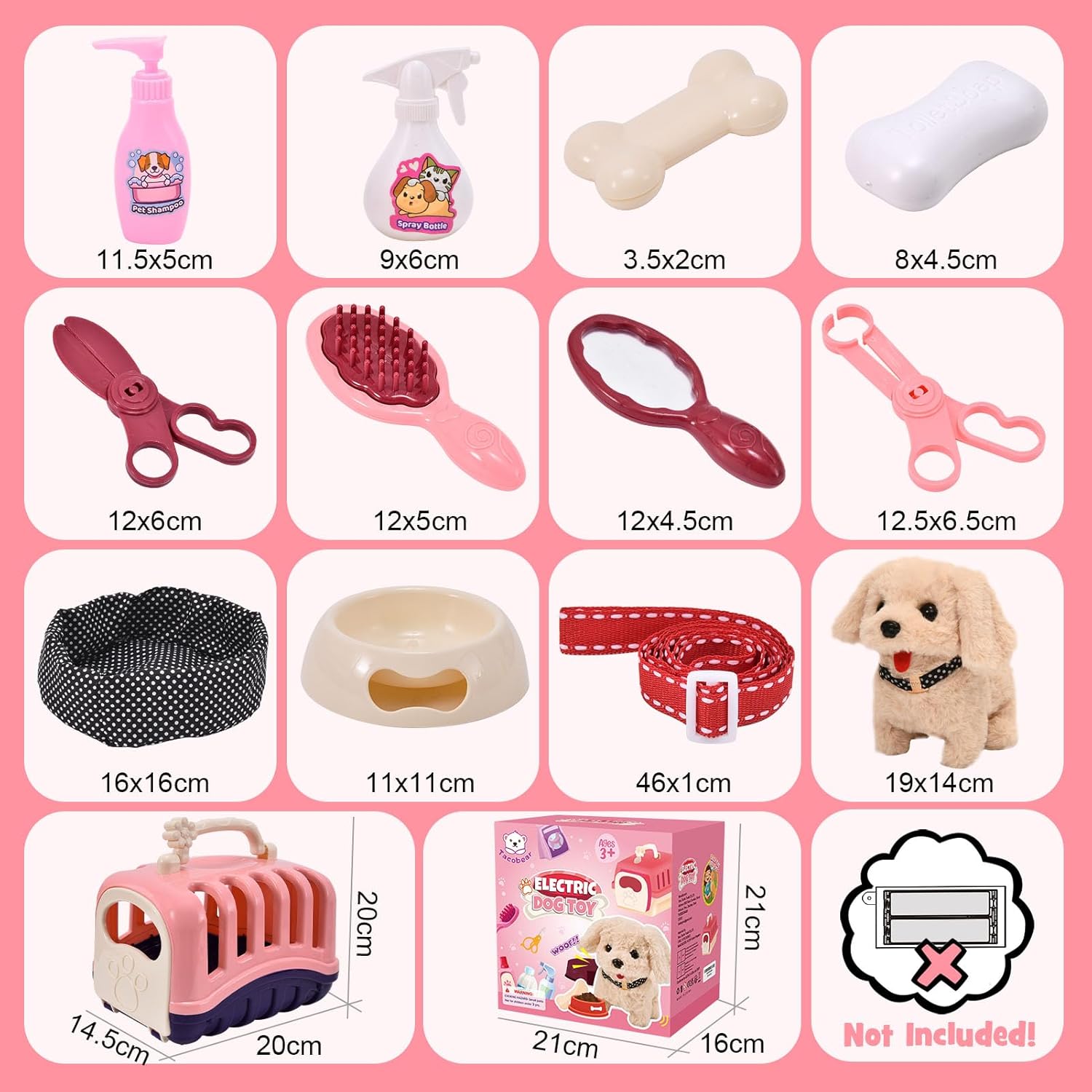 G.C 13 juguetes para perros para niños y niñas, caminando ladrando,...