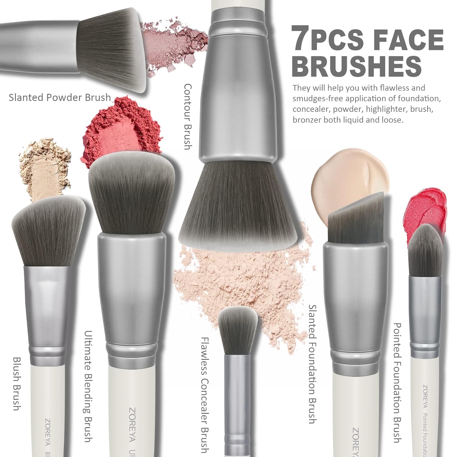 ZOREYA Brochas de Maquillaje - Juego de 15 Brochas de Maquillaje Pr...