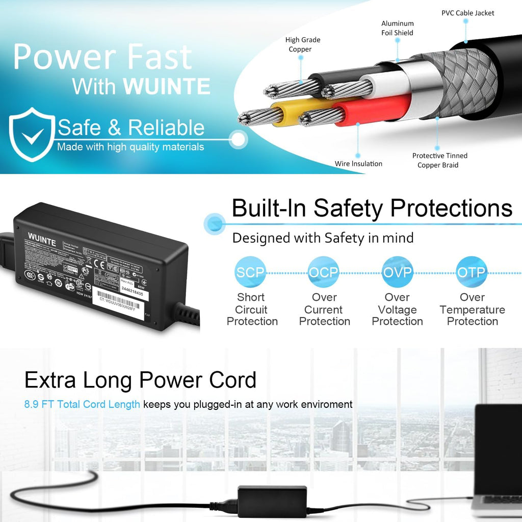 Cargador USB C para laptop compatible con Dell Laptop Chromebook Ca...