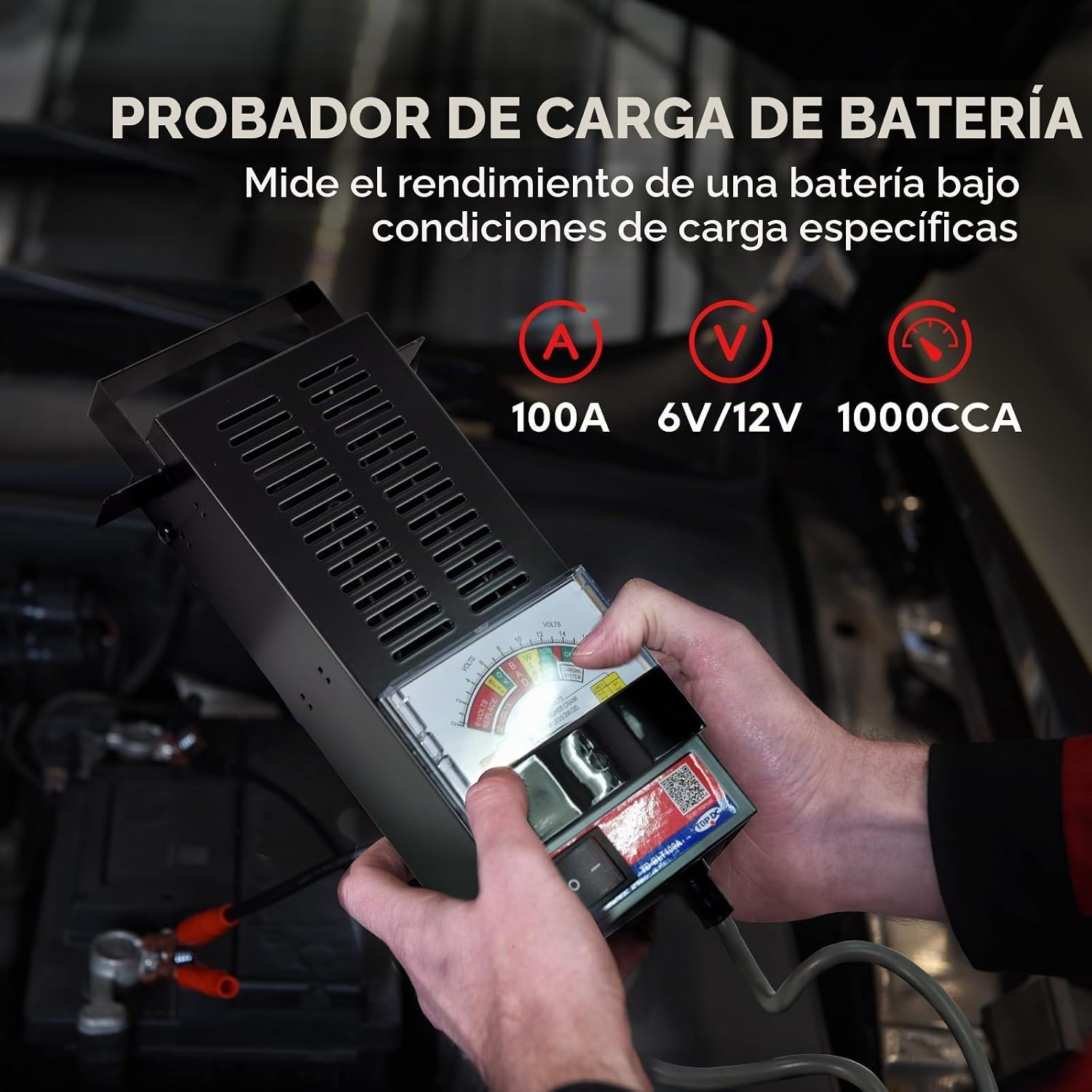 TOPDC Probador de Batería de Coche, 6V\/12V, Probador de Carga de B...