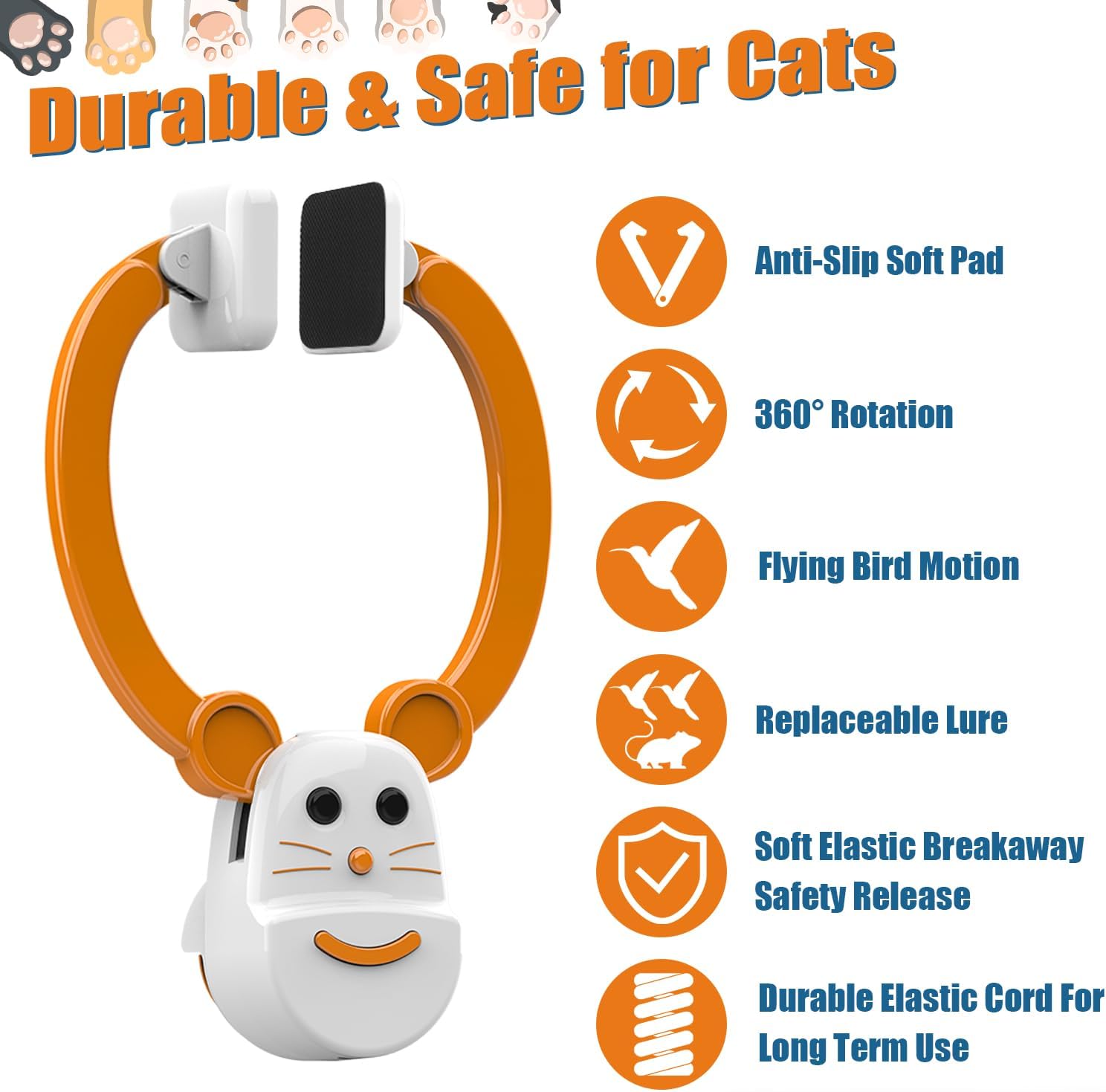 INKZOO Juguetes interactivos para gatos de interior, juguete automá...