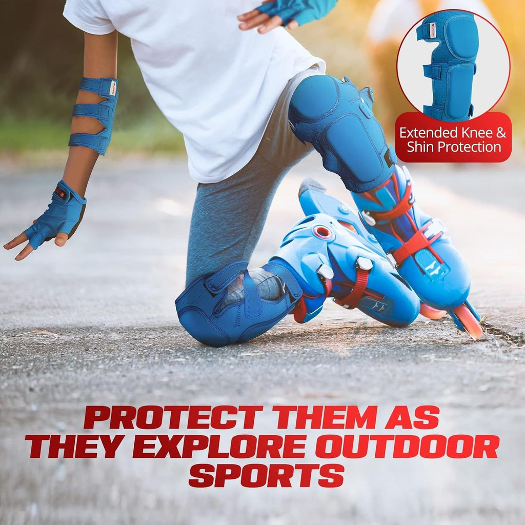 LaScoota Juego de rodilleras y coderas para niños | Guantes protect...