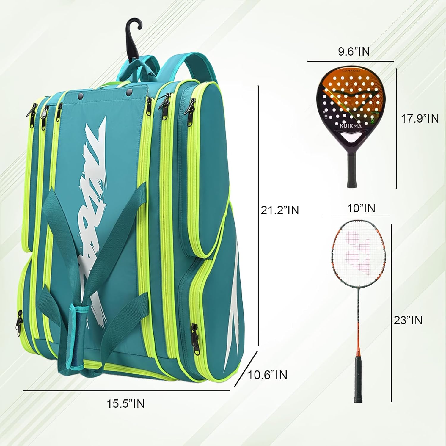 TILDOSAC Bolsa de pickleball \u2013 Bolsa grande de paleta para 4 p...