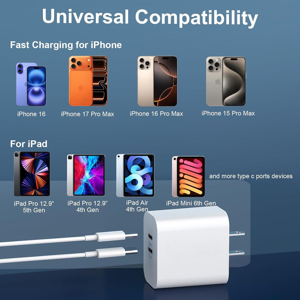 Cargador para iPhone 17 16 15 Cable de Carga Rápida, Cable de Carga...