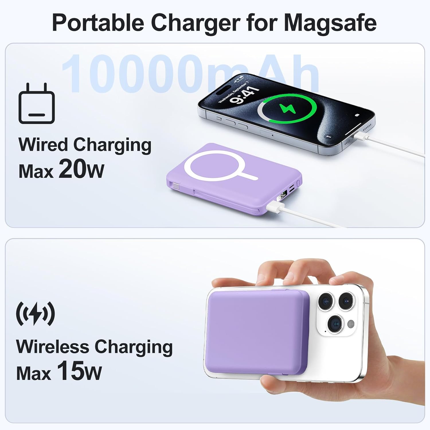 Vexnara para cargador portátil Magsafe - Paquete de batería de 1000...