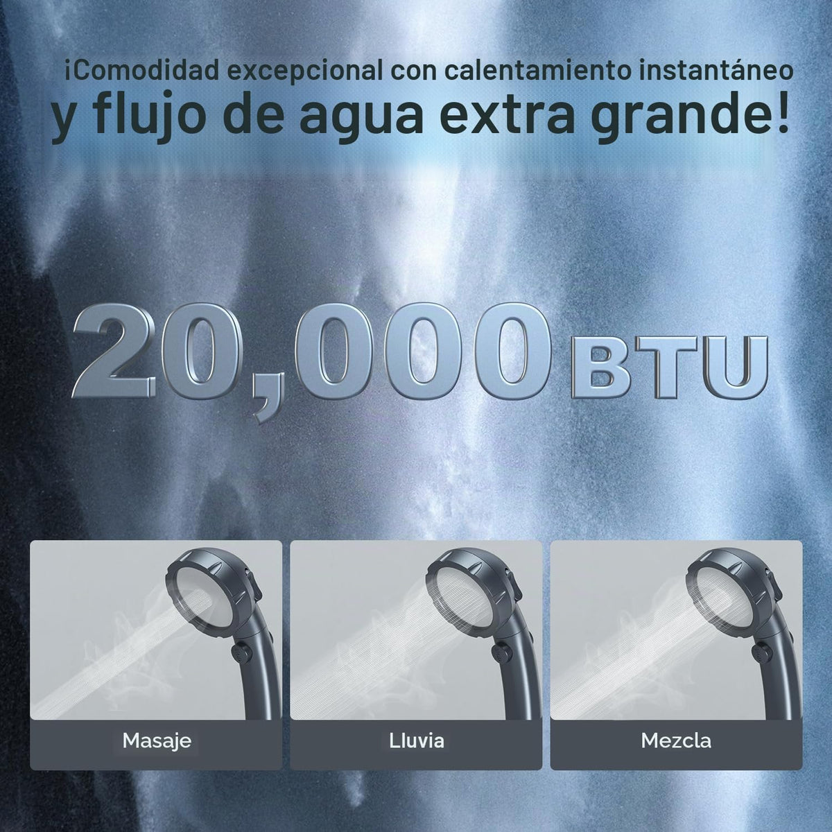 Jocoevol Calentador de agua portátil, calentador de agua de propano...