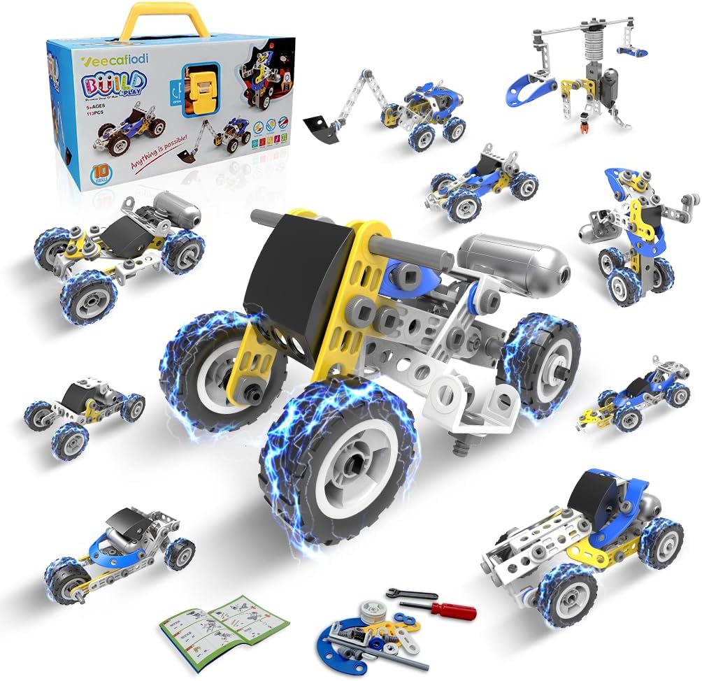 Juguetes STEM para niños de 5, 6, 7, 8+ años, 10 en 1 juguetes eléc...