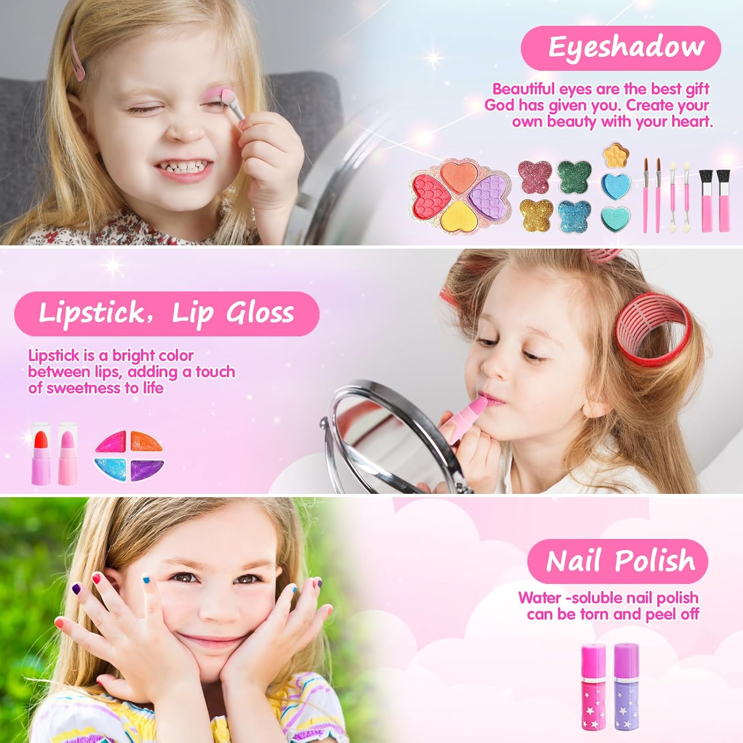 Topsolid Kit de Maquillaje Infantil con Espejo - Juego de Maquillaj...