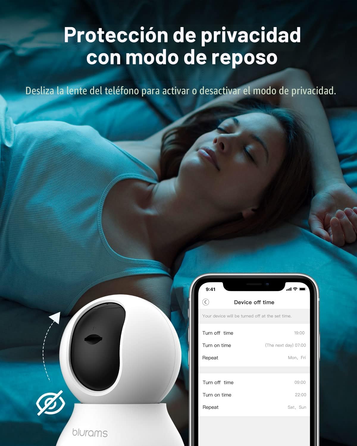 Blurams Cámara de seguridad 2K, cámara para perros con monitor de b...